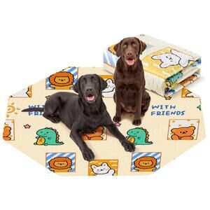 PJYucien Washable Pee Pads for Dogs, 33'' Per Side 89'' Diagonal Octagonal PJYuc